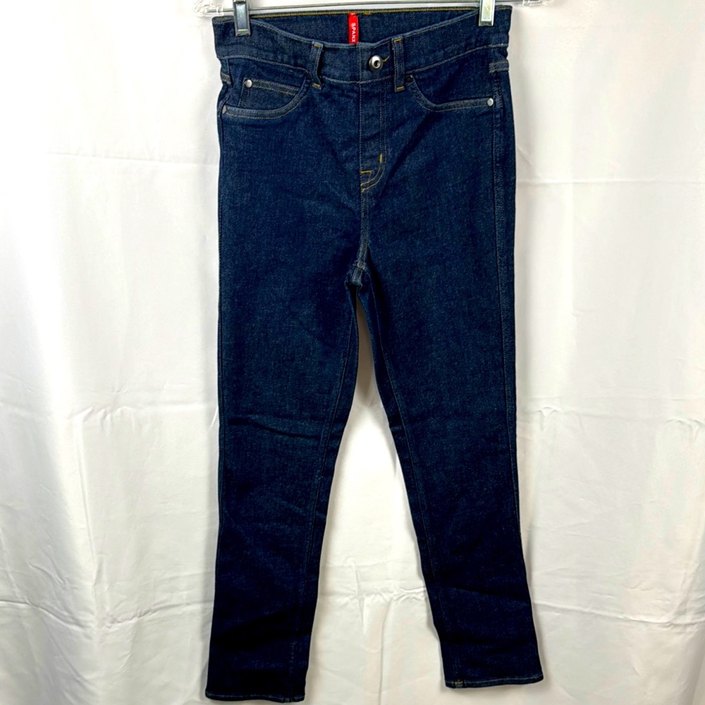 SPANX Dark Indigo Straight Leg Jeans